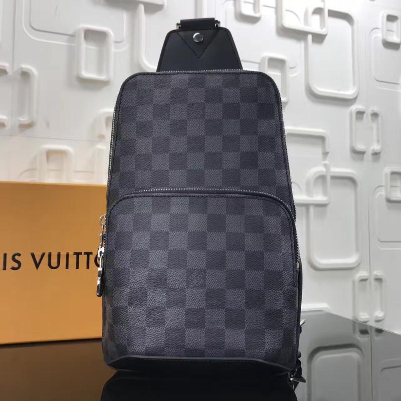 LV Shoulder Handbags N41719 Black Checker